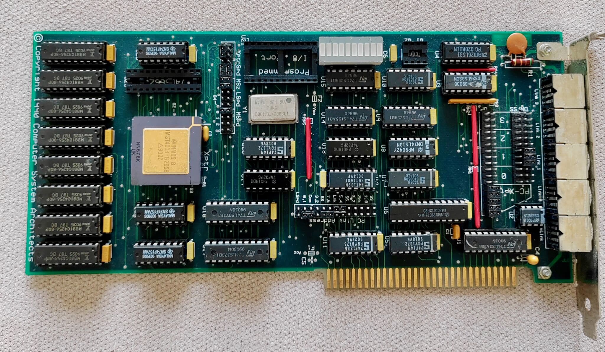 INMOS B004 Transputer board used in Lance’s Linux integration project